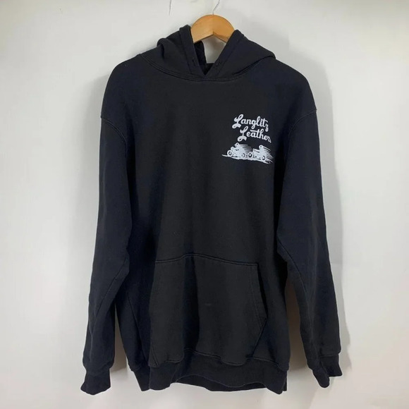 Langlitz Leathers Men's Langlitz Portland Logo Pullover Hoodie Sweatshirt Size M - Picture 1 of 10